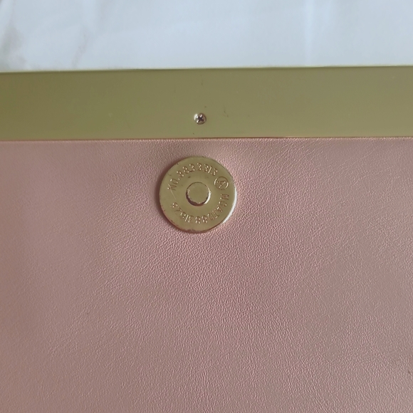 Steve Madden Nude Leather Clutch with Gold accent - Picture 8 of 15